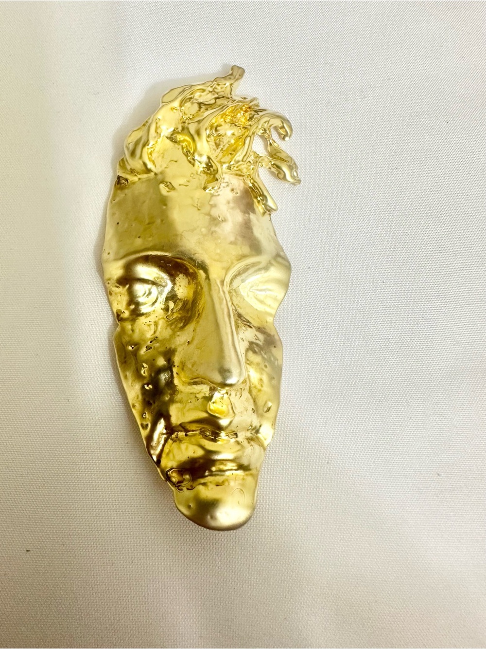 Vintage Gold Plated Minimalist Gold Abstract Face